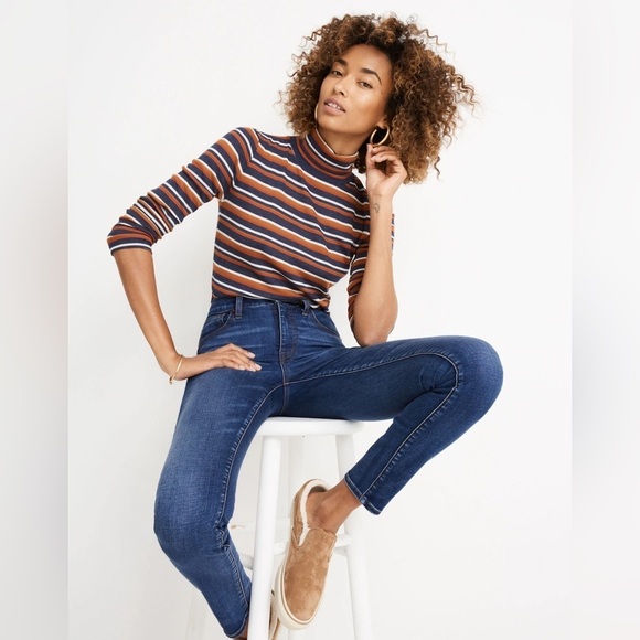 Madewell 10" High-Rise Skinny Jeans in Tarren Wash: THERMOLITE® Edition Size 25 - Picture 1 of 9